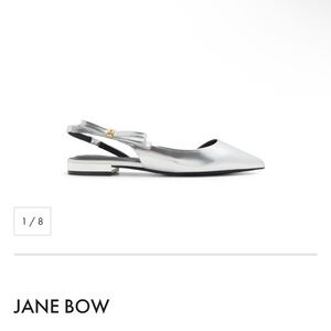 Ted Baker London Silver Jane Bow Flats